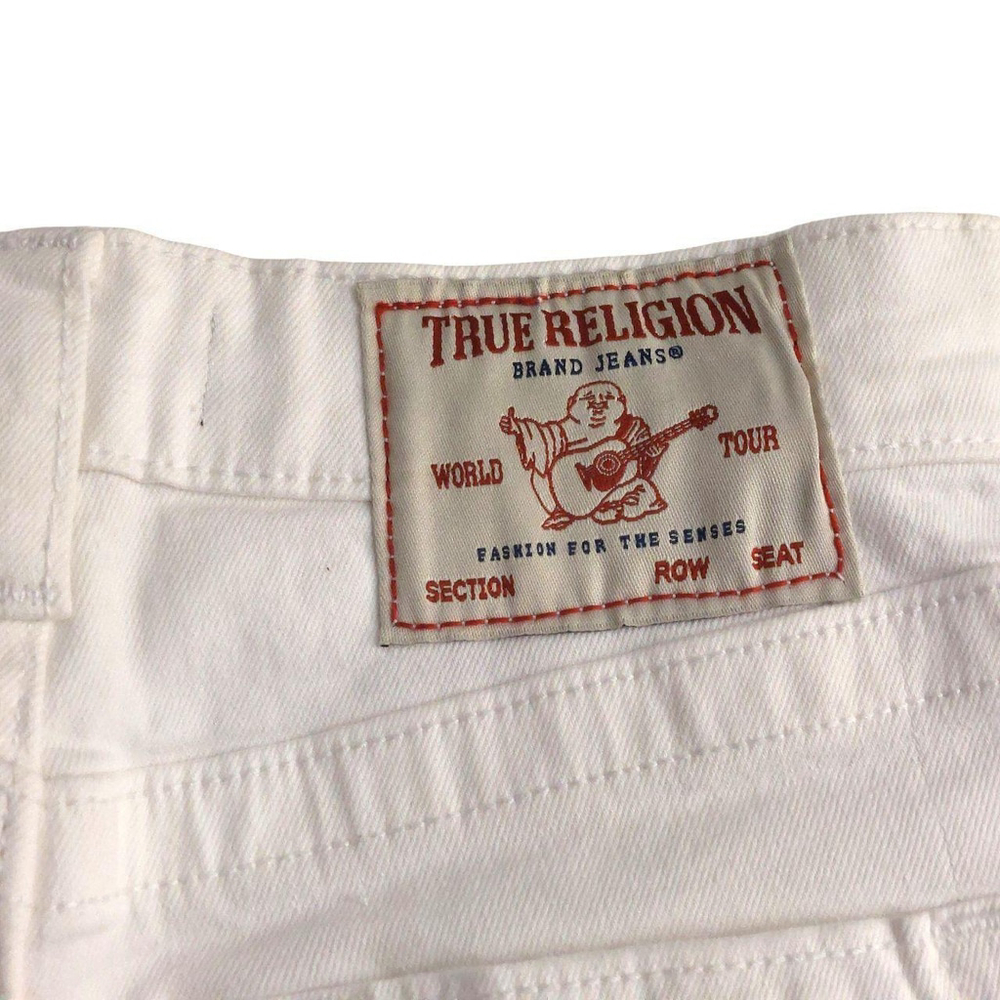 True Religion Brand Jeans Maisie High Rise Shorts White Sz 33 NWT - Picture 5 of 8
